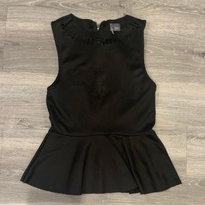 Sparkle and fade black flattering top